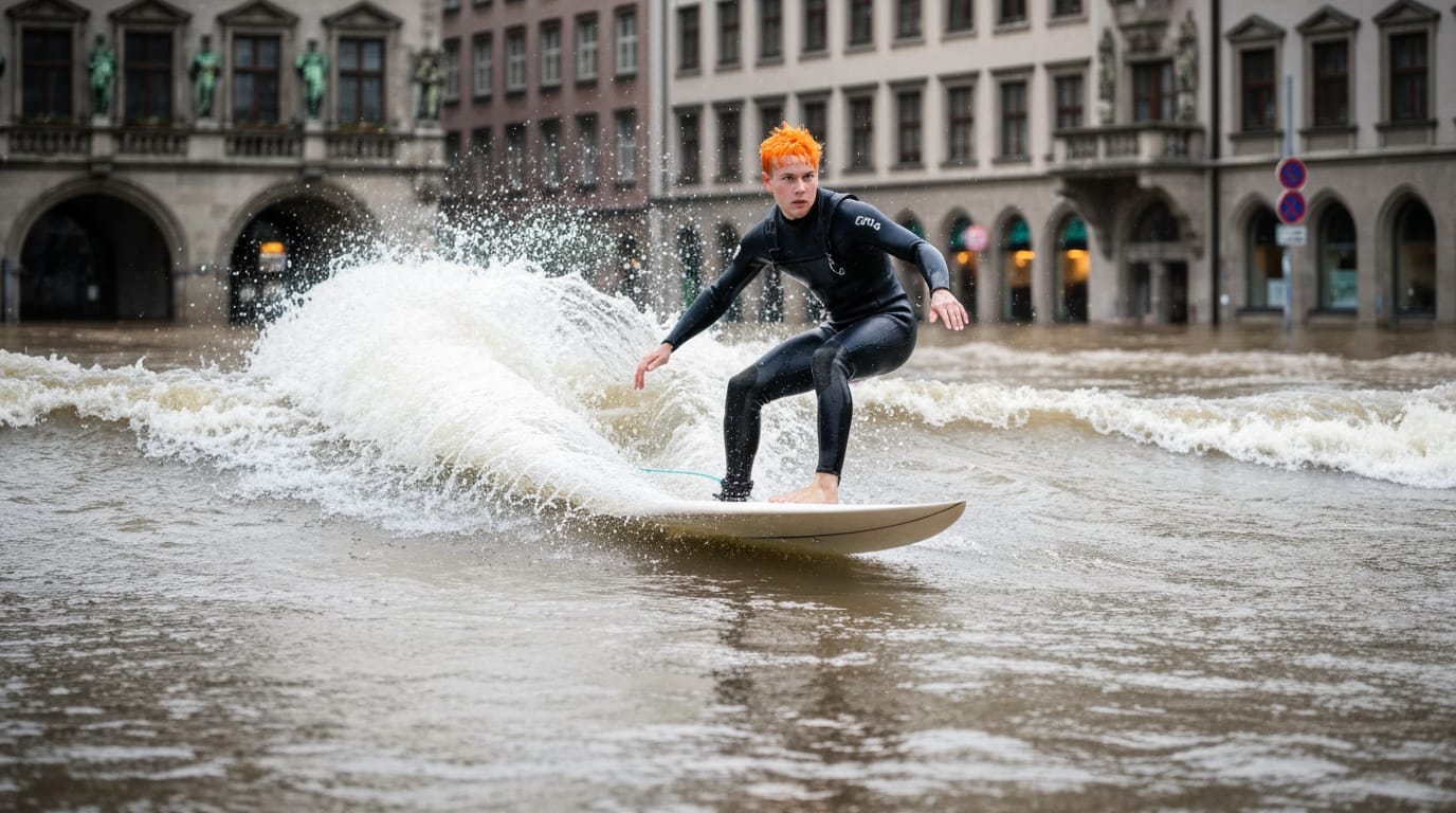 Munich's Iconic Eisbach Wave Roars Back to Life After Year of Turmoil
