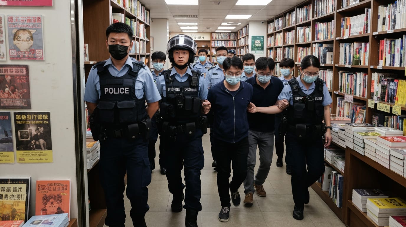 Hong Kong Police Raid Independent Bookstores, Five Arrested Under National Security Law