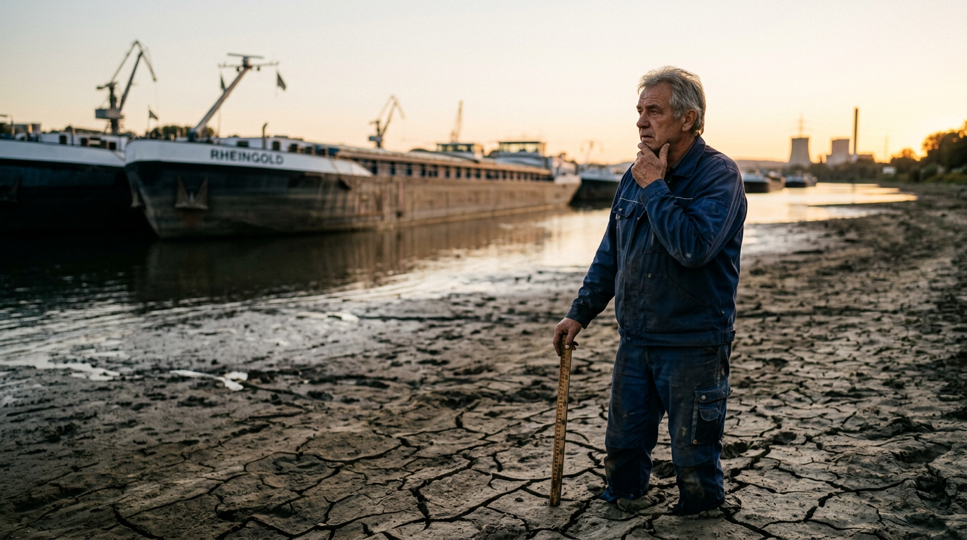 Rhine Drought Threatens German Economic Recovery as Water Levels Hit Record Lows