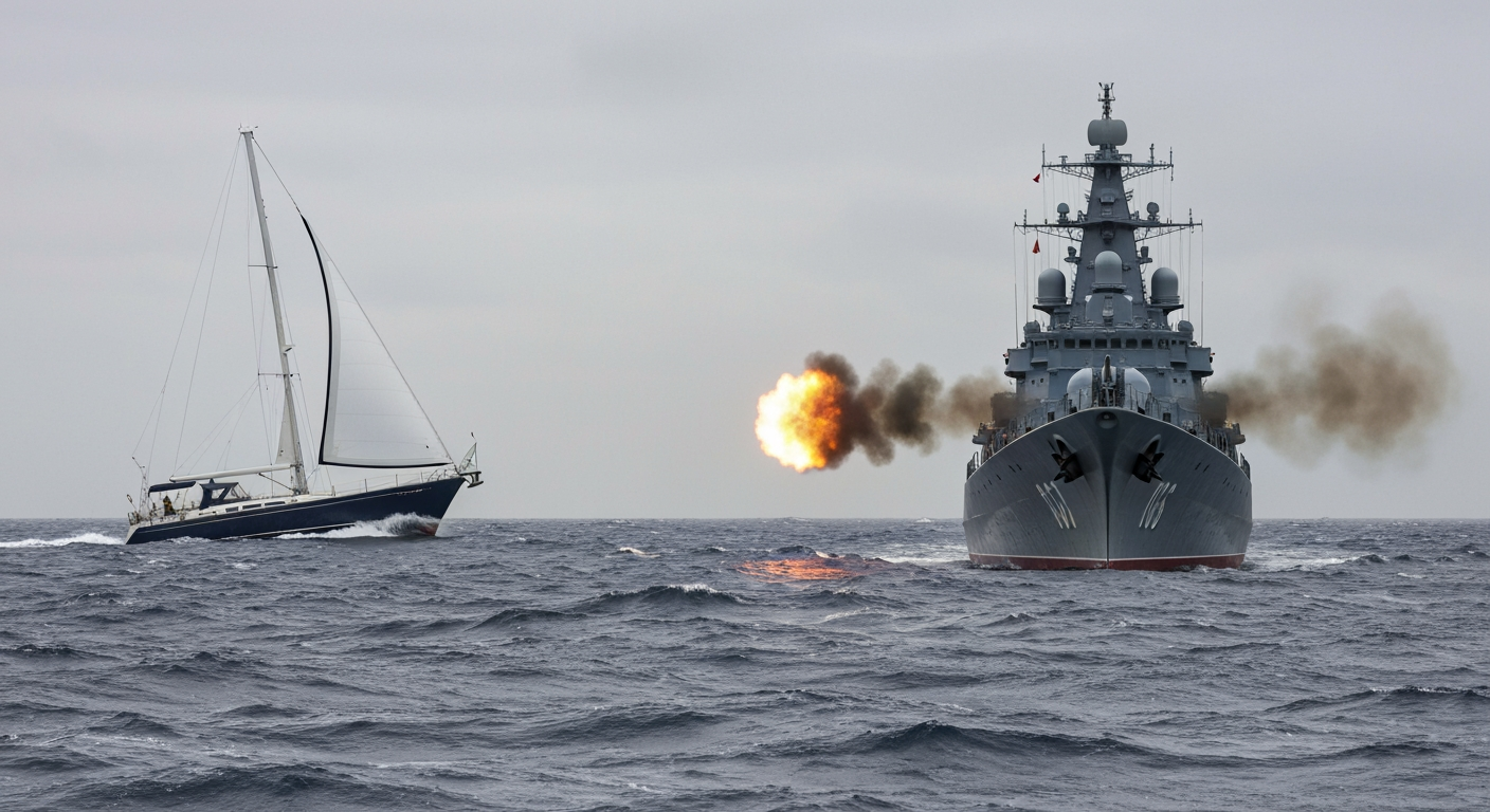 Escalation in English Channel: Russian Warship Fires Warning Shots at British Yacht Amidst Rising Tensions