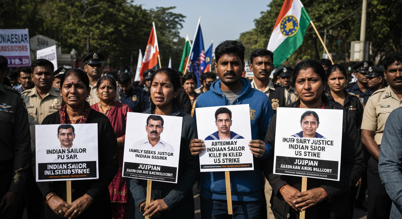 Indian Families Demand Justice and Compensation After US Strike Kills Sailors