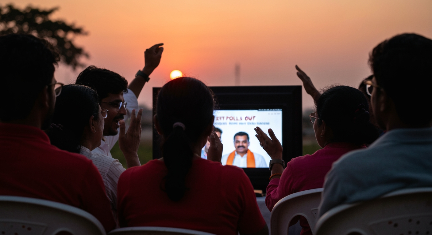 High Stakes and Shifting Sands: Exit Polls Signal Potential Power Shifts in Key Indian States