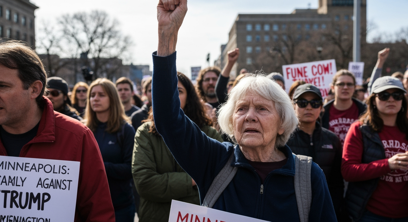 Minneapolis Braves Arctic Blast to Decry Federal Immigration Crackdown