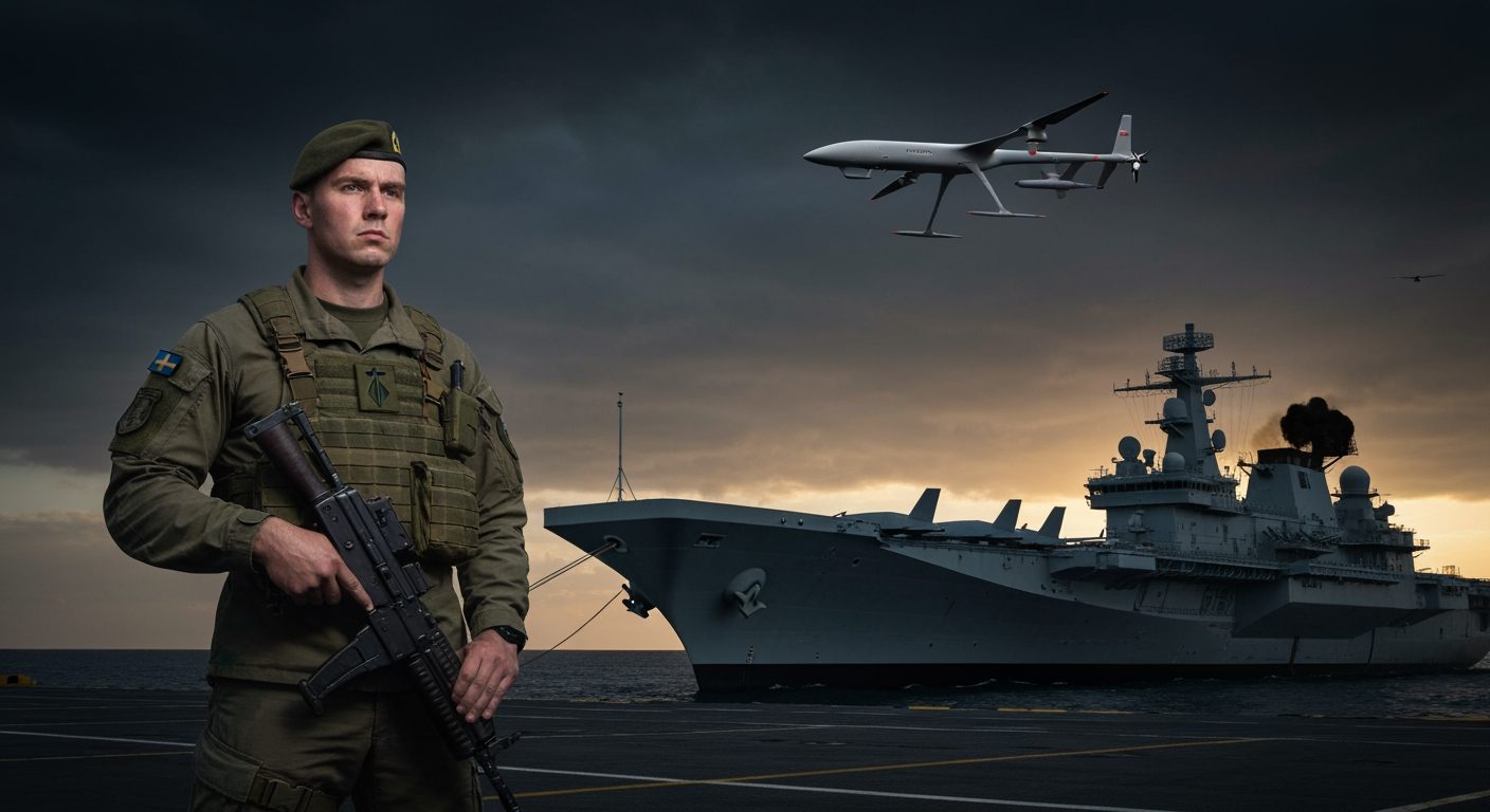 Swedish Forces Jam Russian Drone Near French Aircraft Carrier in Baltic Sea Incident