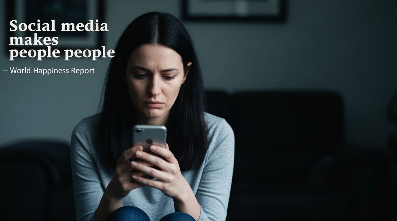 Social Media's Shadow: World Happiness Report Flags Declining Youth Well-being