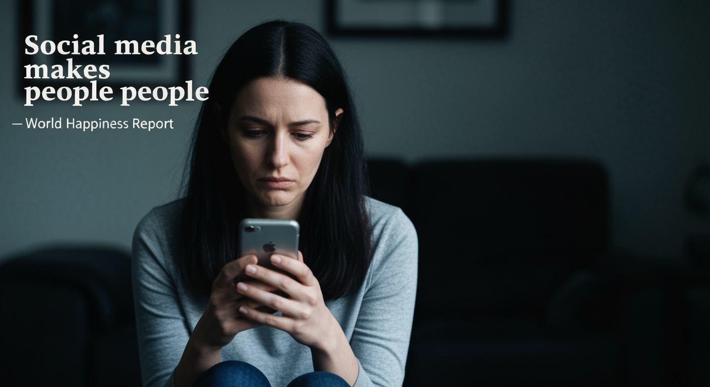 Social Media's Shadow: World Happiness Report Flags Declining Youth Well-being