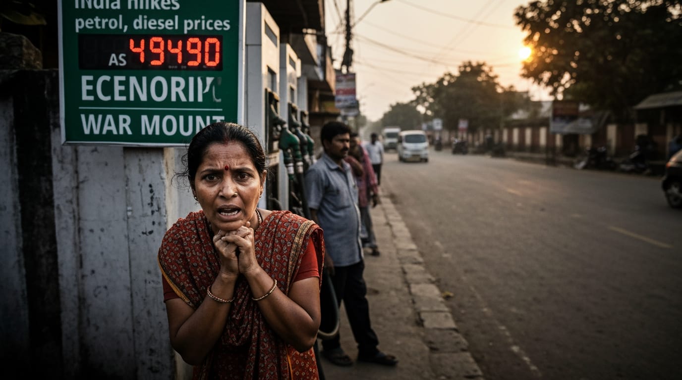 India Hikes Fuel Prices Amid Mounting Iran War Economic Pressures