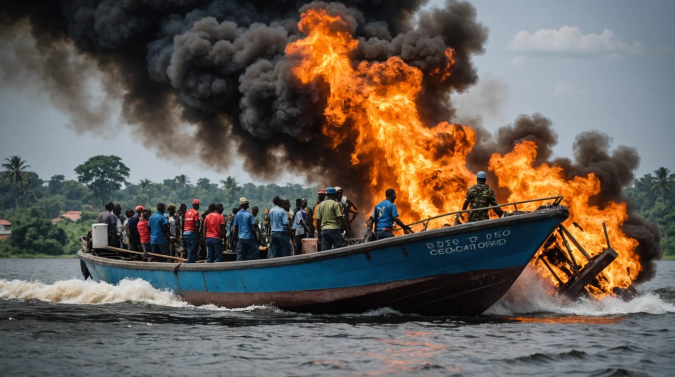 DR Congo Boat Fire Death Toll Revised Downward to 33