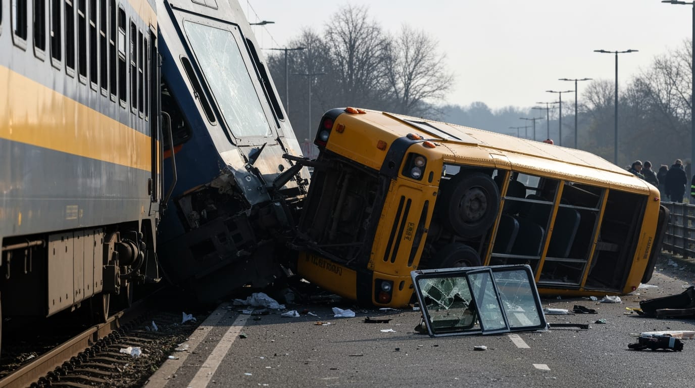 Four Dead, Including Two Children, in Devastating Belgian School Bus-Train Collision