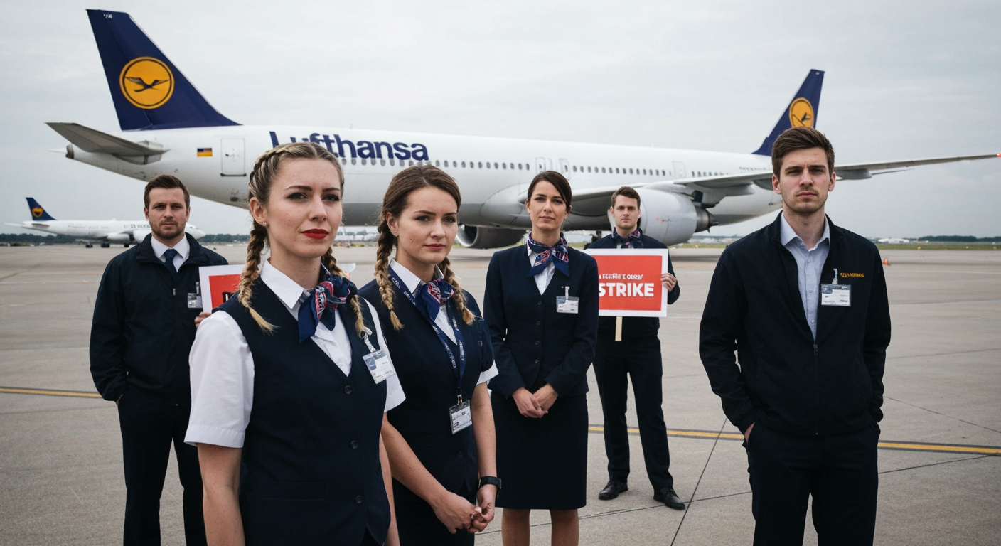 Lufthansa Cabin Crew Strike Grounds Flights, Stranding Thousands