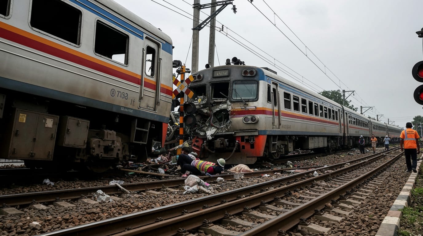 Deadly Rail Crossing Collision Claims Eight Lives in Bangkok, Injuring Dozens