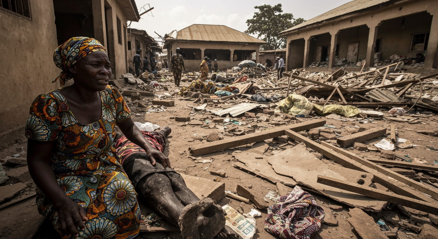 Devastating Airstrike Kills Hundreds at Nigerian Village Market, Raising Questions on Civilian Protection