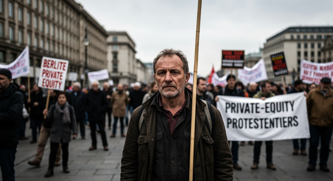 Protesters Converge on Berlin as Private Equity Elite Gathers for SuperReturn International