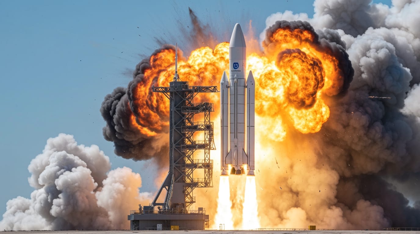 Blue Origin's New Glenn Rocket Explodes on Launch Pad During Test Firing
