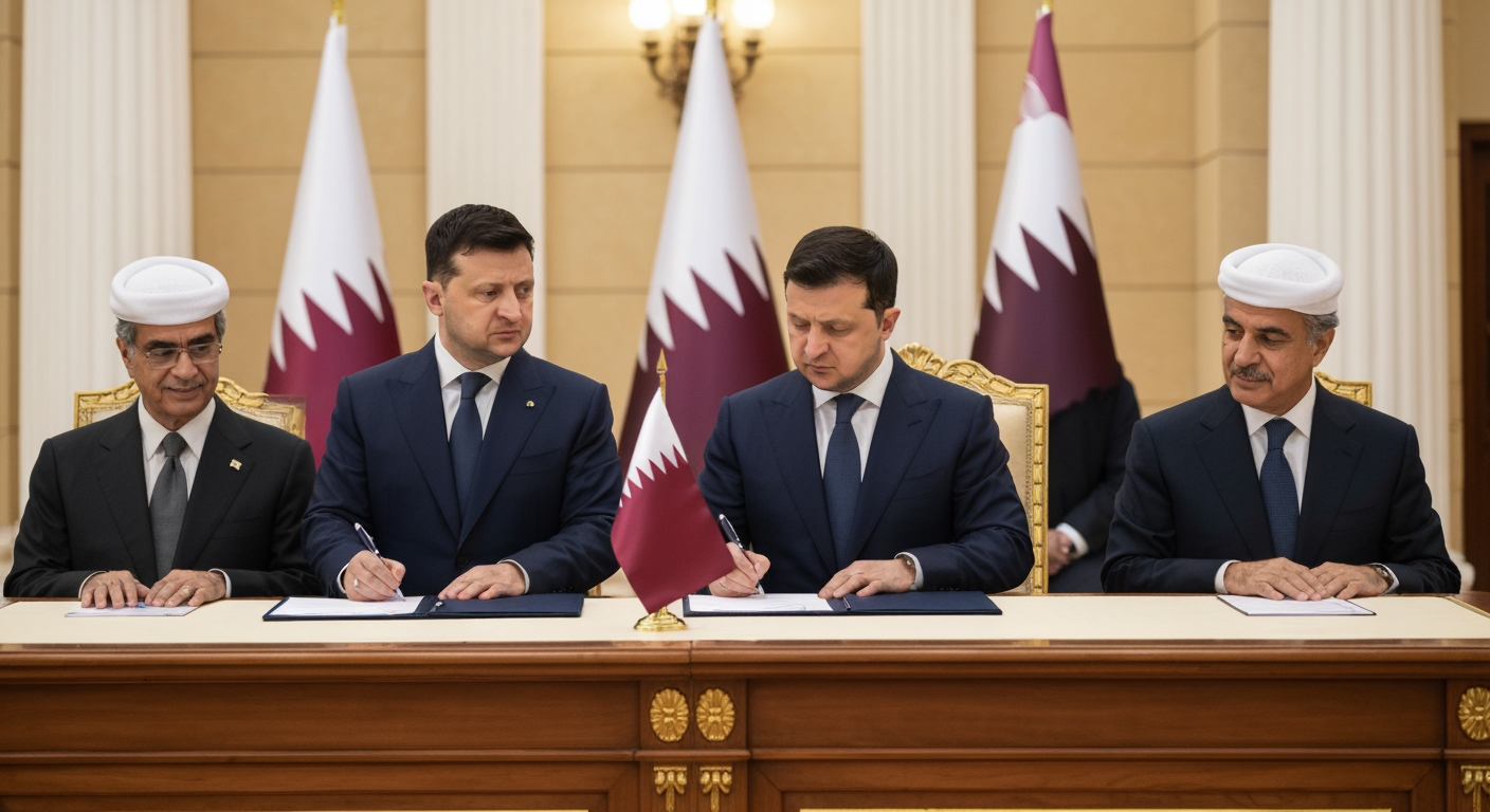 Ukraine Forges Decade-Long Defense Pact with Qatar Amidst Escalating Regional Tensions