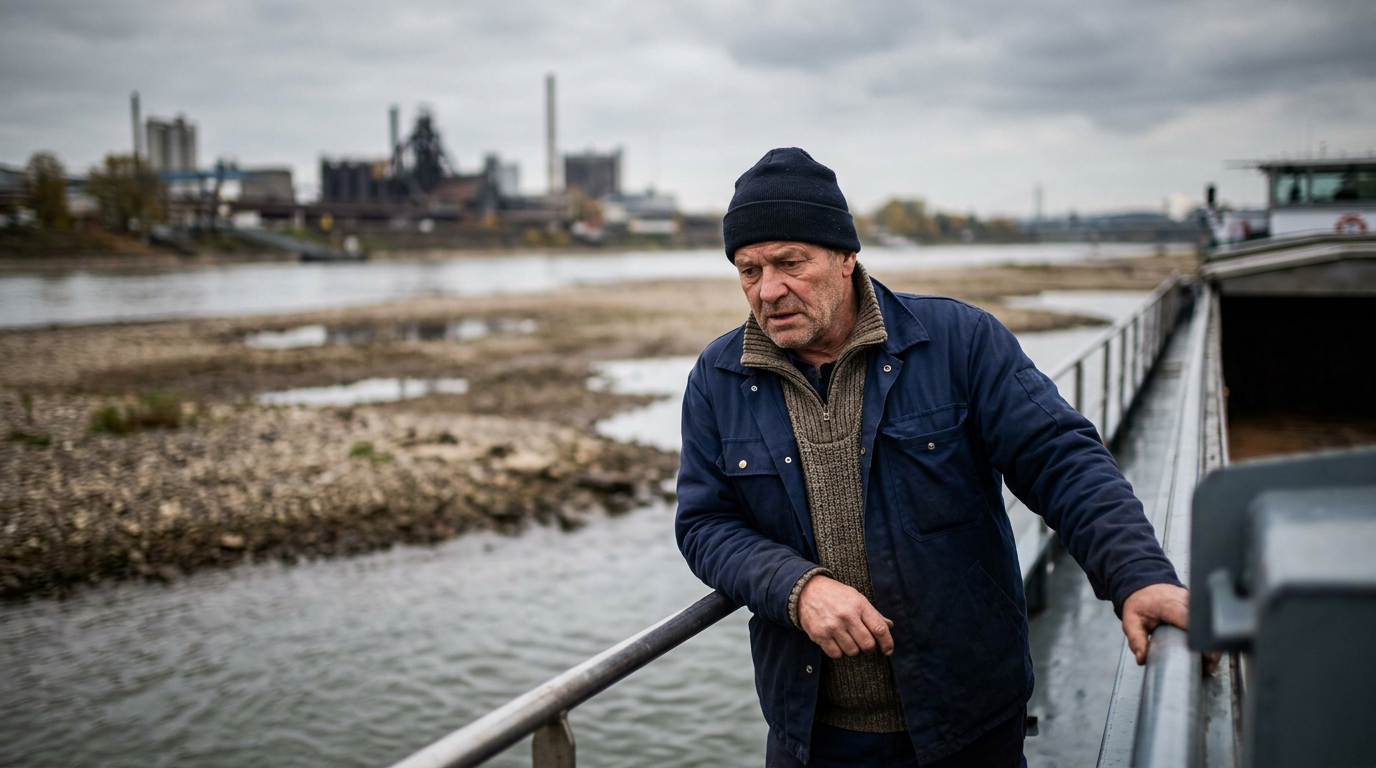 Rhine's Record Low Levels Threaten German Industrial Production, Spark Economic Fears