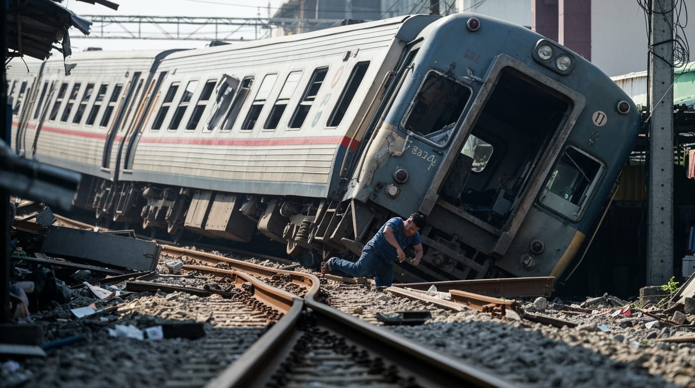 Deadly Crane Collapse Derails Thai Passenger Train, Killing Dozens