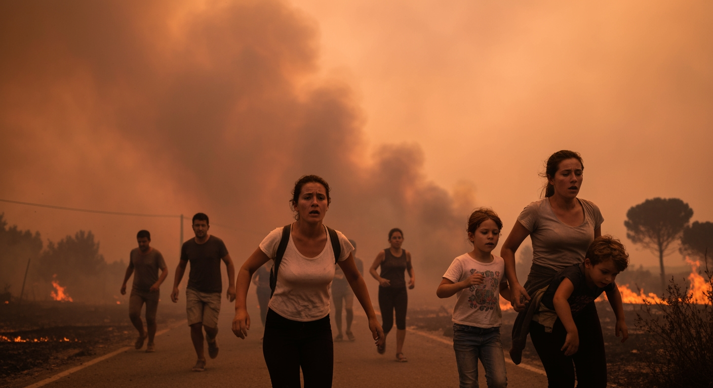 Europe Engulfed: Wildfires Force Mass Evacuations, Threatening Cities and Livelihoods in France and Spain