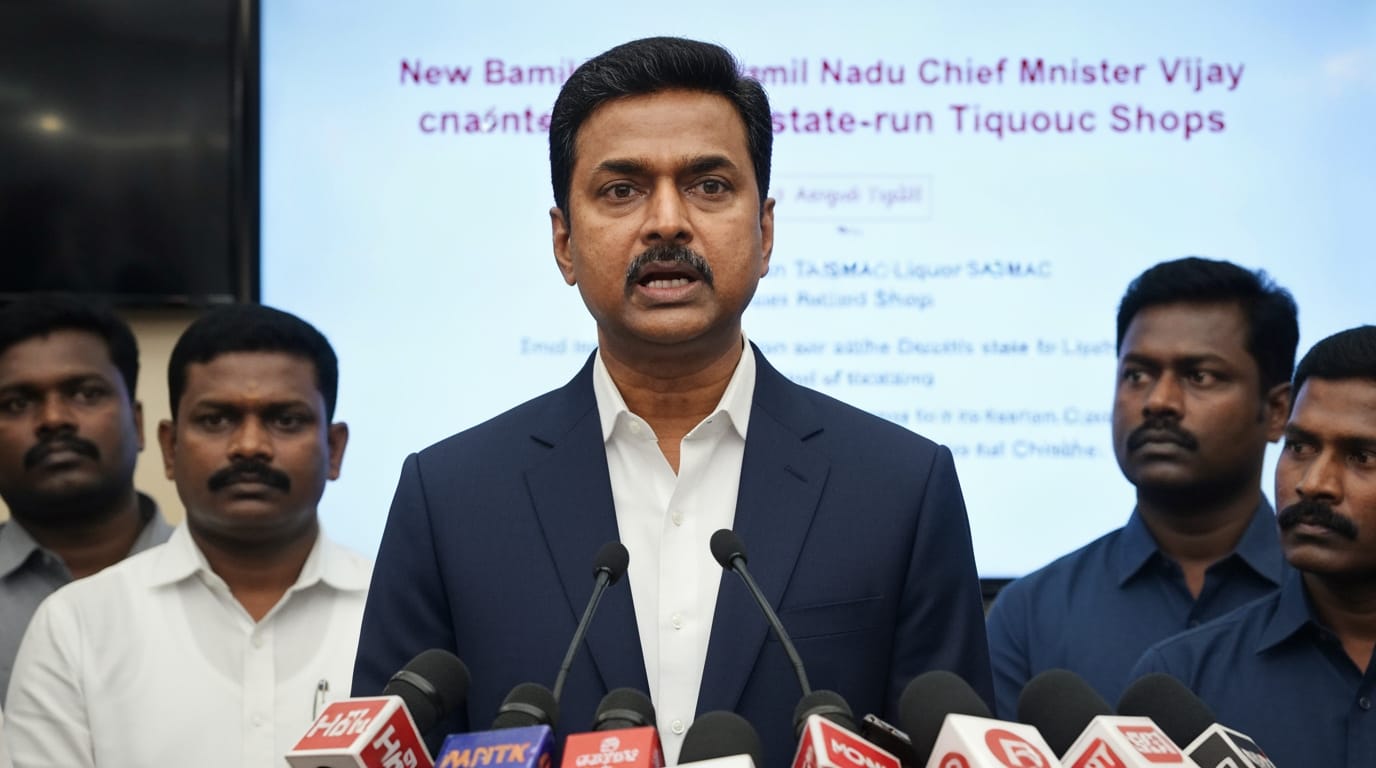 Tamil Nadu's New Leader, CM Vijay, Targets Liquor Sales with Sweeping TASMAC Closures