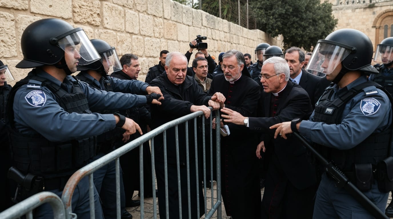 Jerusalem Holy Site Barricaded: Catholic Leaders Barred from Palm Sunday Mass in Unprecedented Move