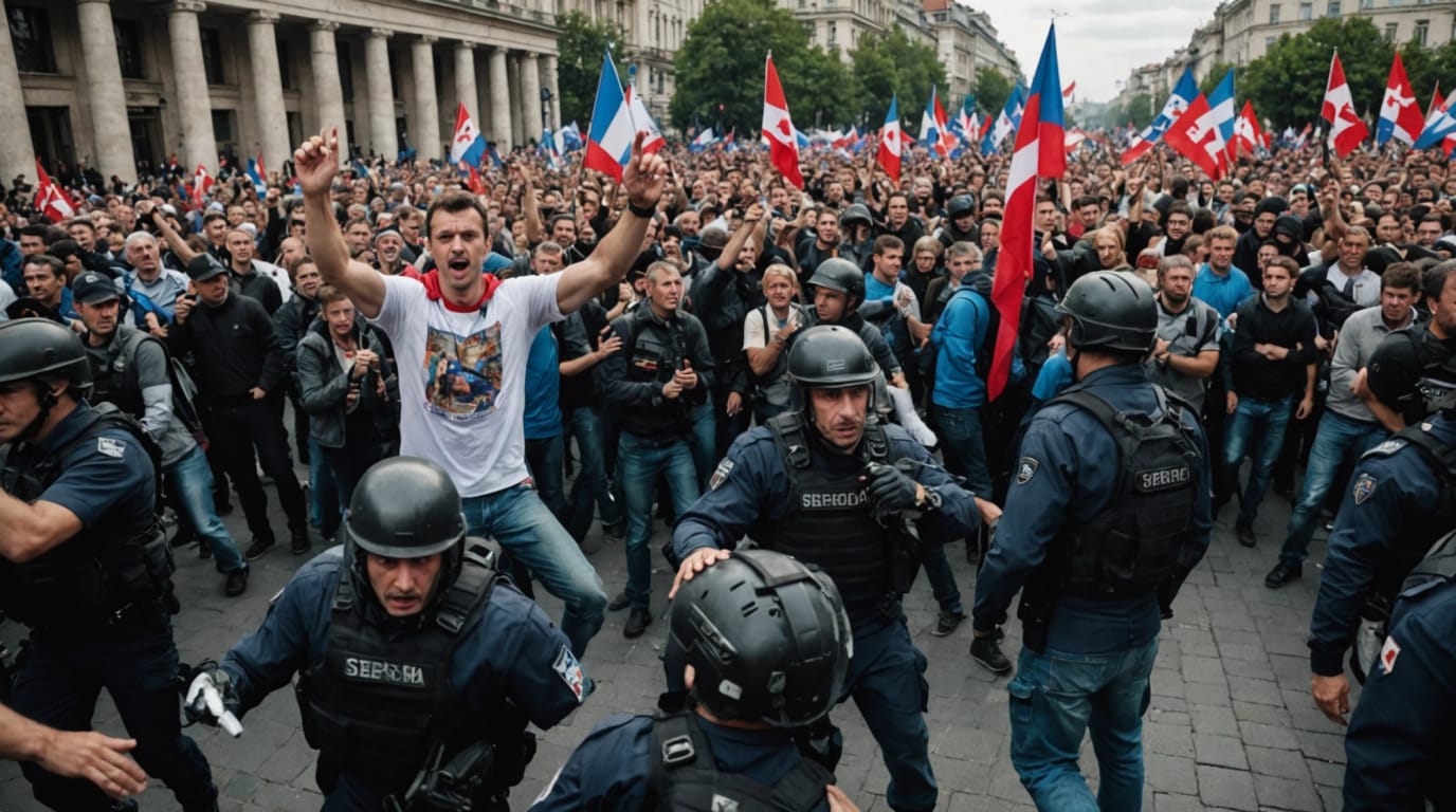Tens of Thousands Flood Belgrade in Anti-Government Protest