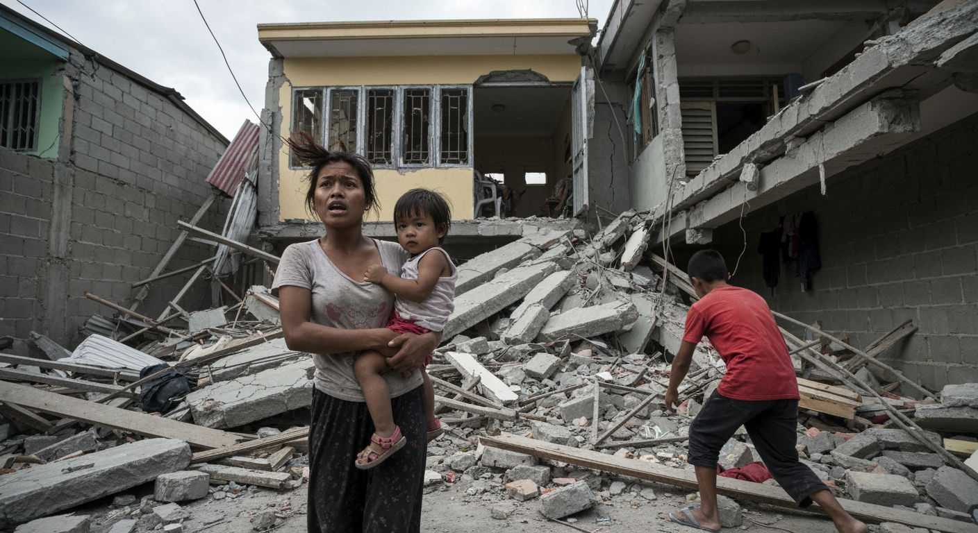 Powerful 7.8 Magnitude Earthquake Rocks Southern Philippines, Displacing Over 20,000
