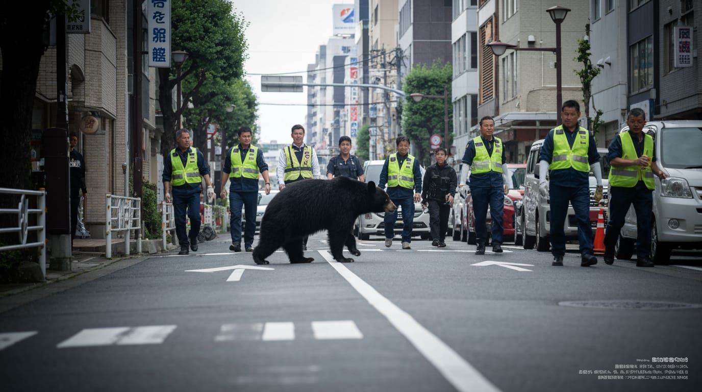 Urban Intruder: Black Bear Captured in Japanese City After Days-Long Pursuit