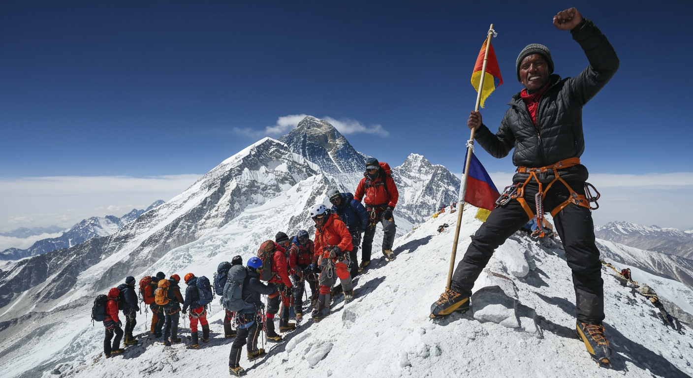 Mount Everest Witnesses Record-Breaking Single-Day Summit Surge From Nepal Side