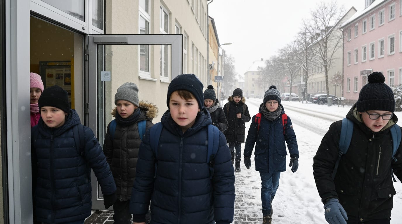 Germany Gripped by Widespread Ice and Snow: Schools Close Amid Perilous Conditions