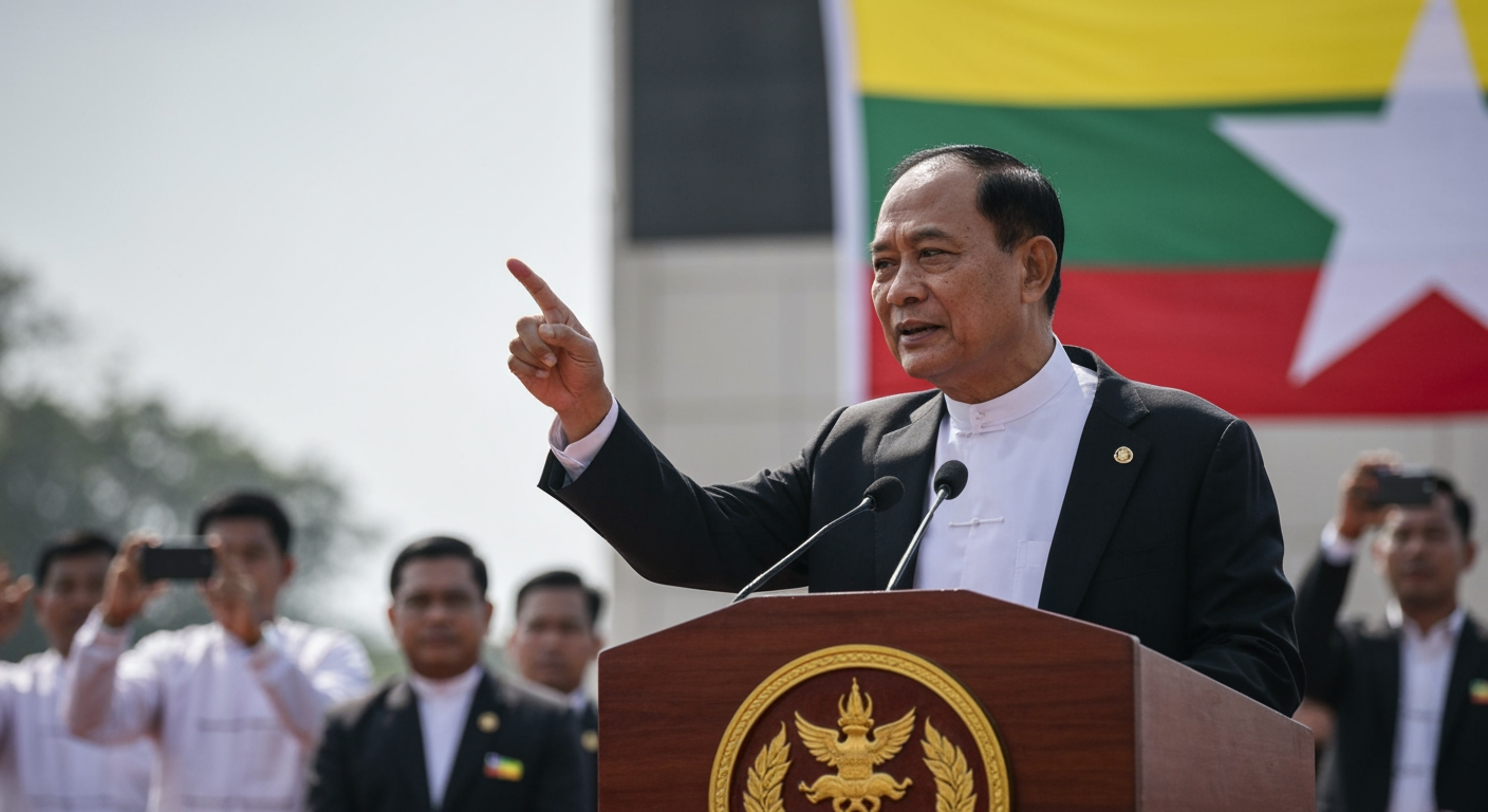 Myanmar's Coup Leader Min Aung Hlaing Assumes Presidency Amidst Widespread Condemnation