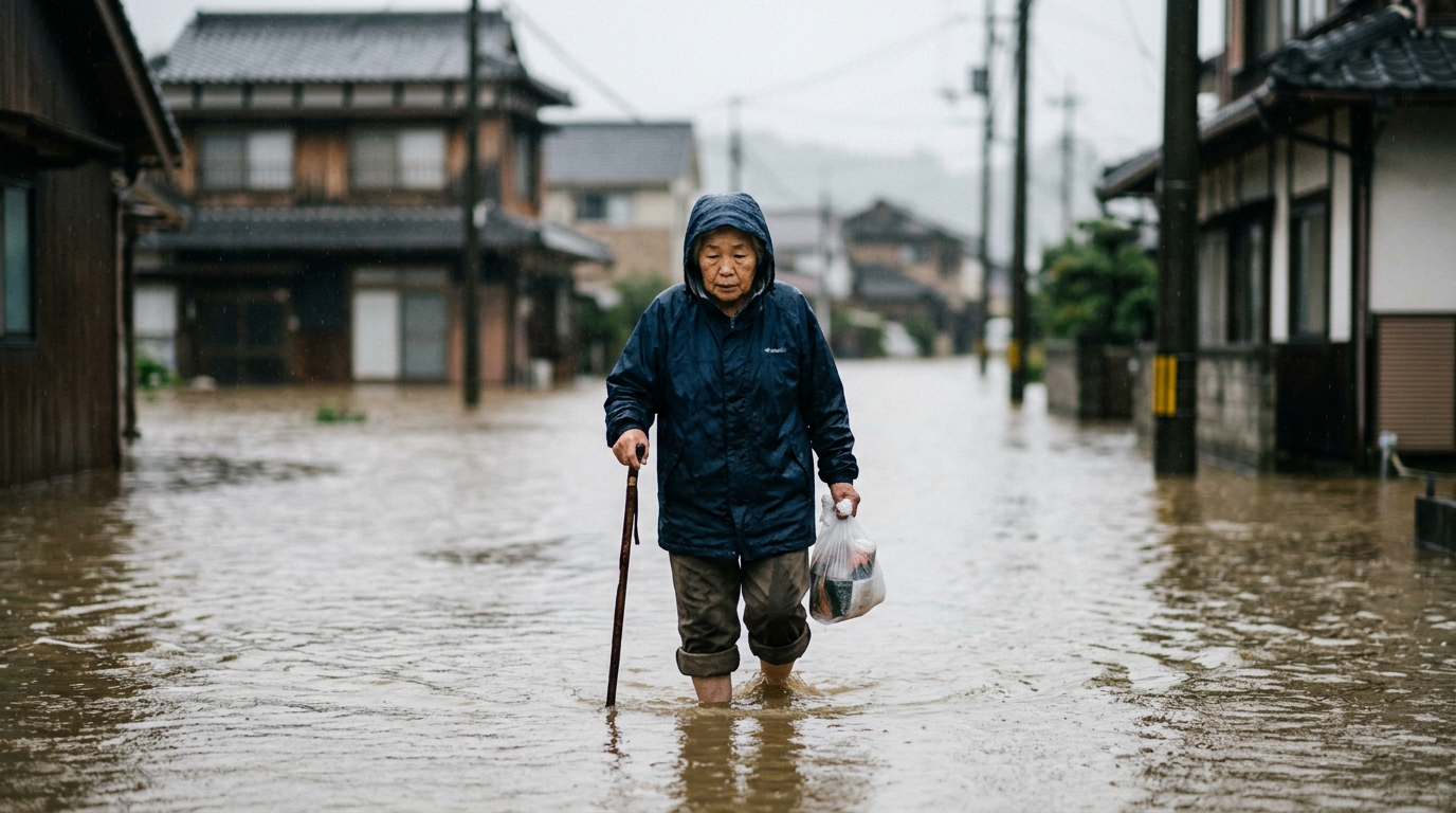 Record Rain Batters Eastern Japan, Leaving Four Dead and Thousands Stranded