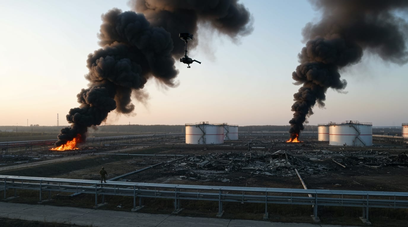 Ukrainian Drones Strike Russia's Primorsk Oil Terminal, Igniting Fires in Latest Escalation