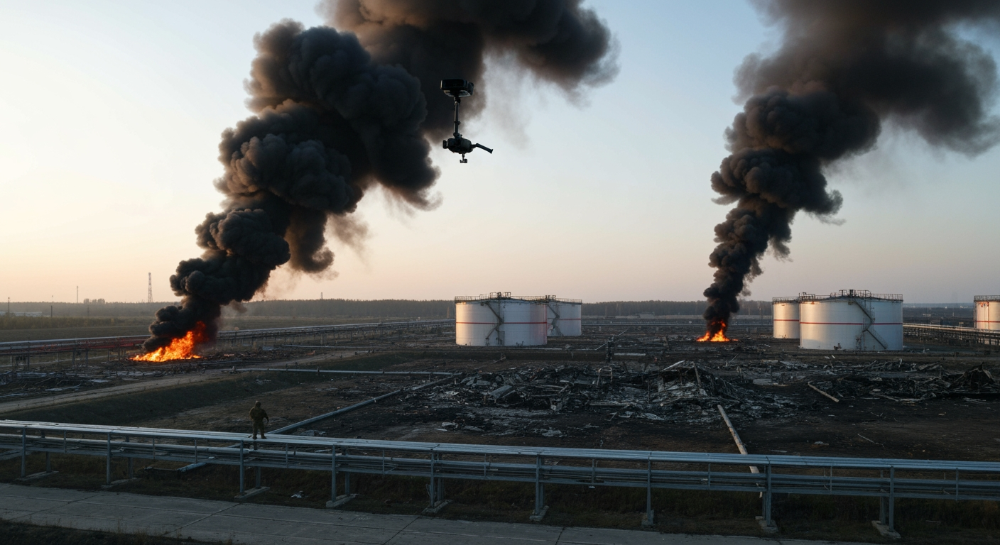 Ukrainian Drones Strike Russia's Primorsk Oil Terminal, Igniting Fires in Latest Escalation
