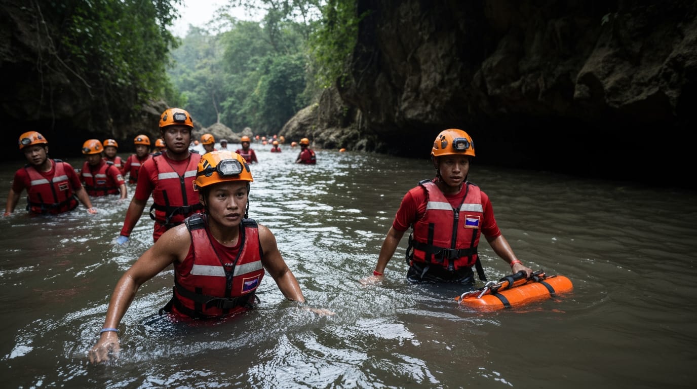 Race Against Time: International Effort Underway to Rescue Seven Trapped in Flooded Laos Cave