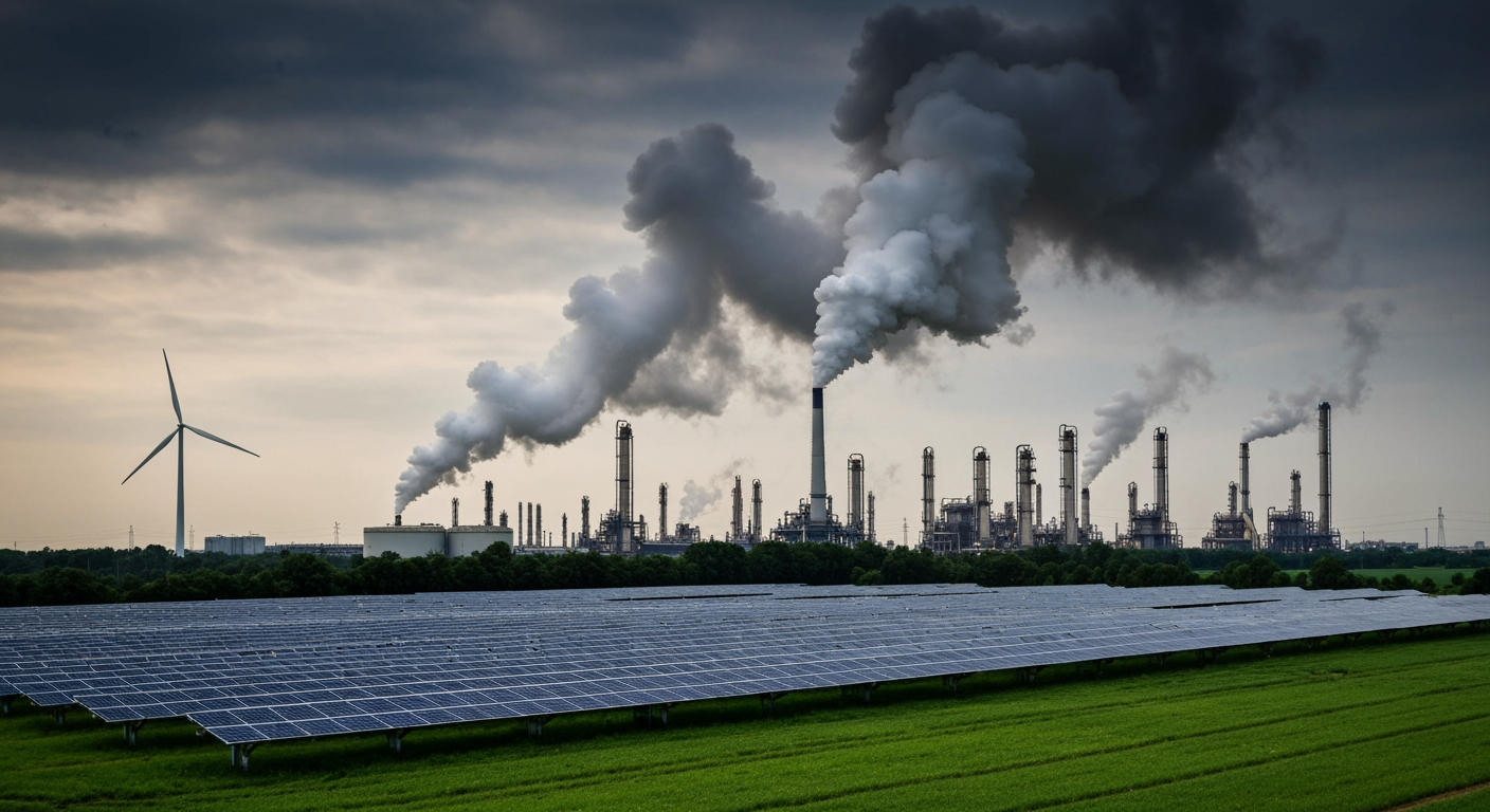 Europe's Green Surge vs. America's Fossil Fuel Might: A Global Energy Showdown