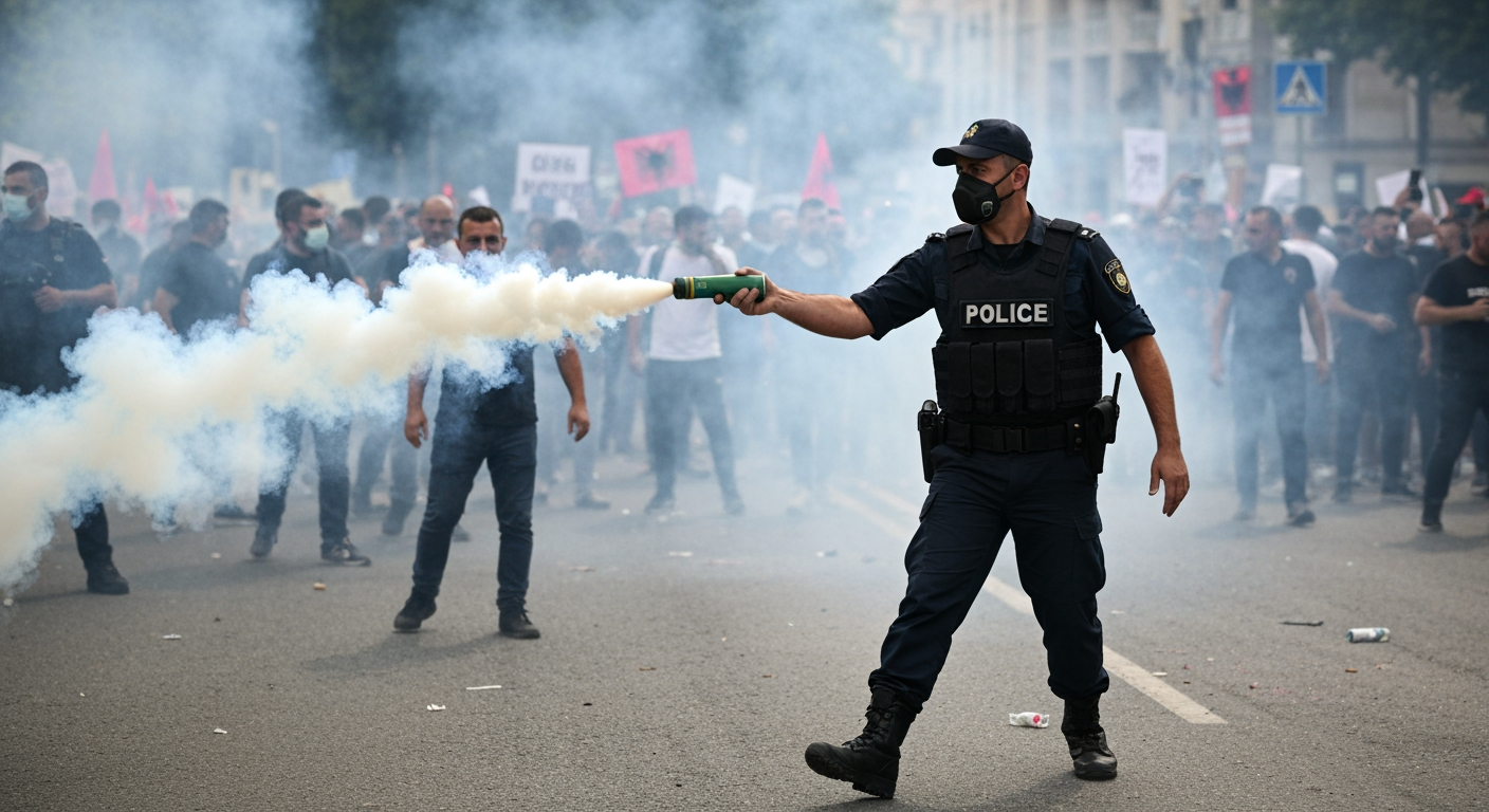 Albanian Police Clash with Protesters as 'Flamingo Revolution' Intensifies