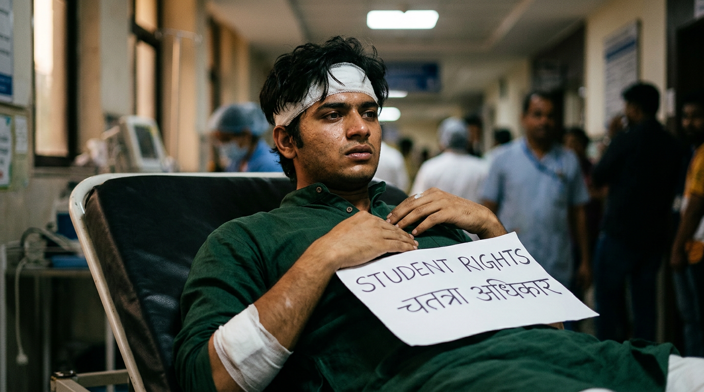 Jharkhand Student Leader Hospitalized After Police Clash During Massive Protest Over Exam Irregularities