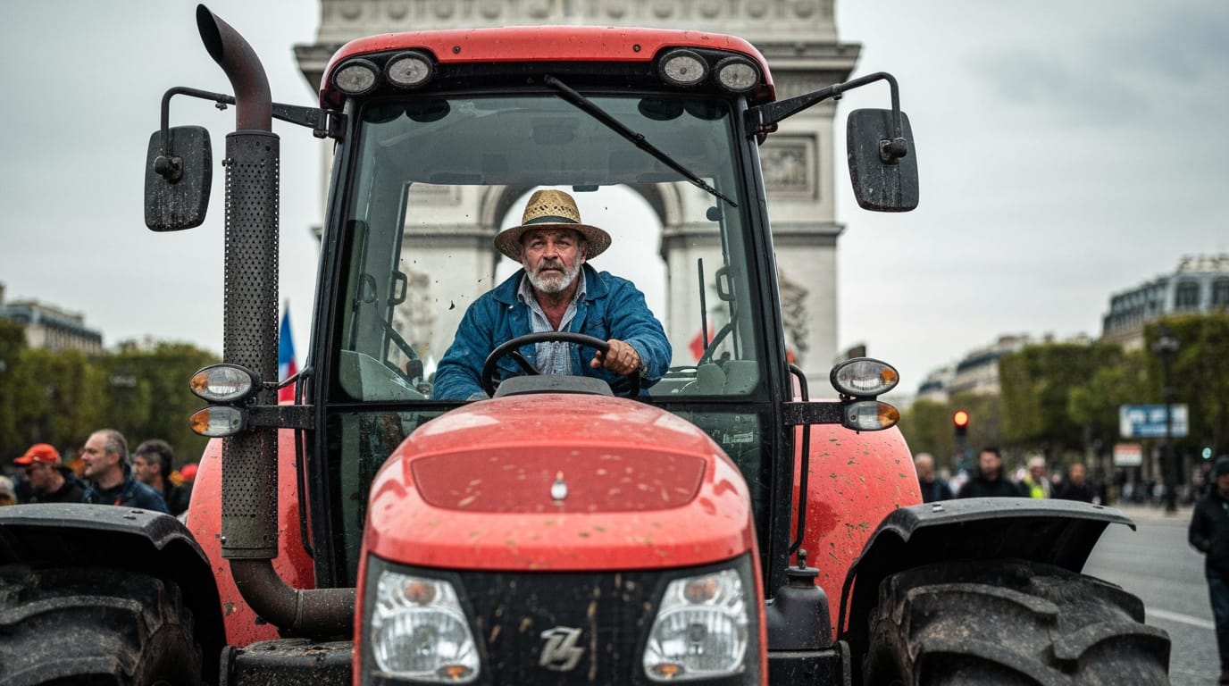 French Farmers Drive Tractors into Paris as Mercosur Deal Looms