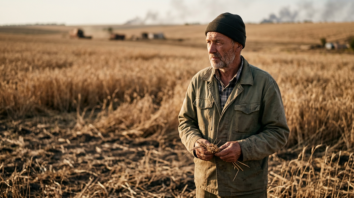 Ukrainian Farmers Confront Dual Crisis: War and Drought Trap Harvest, Threaten Global Food Security