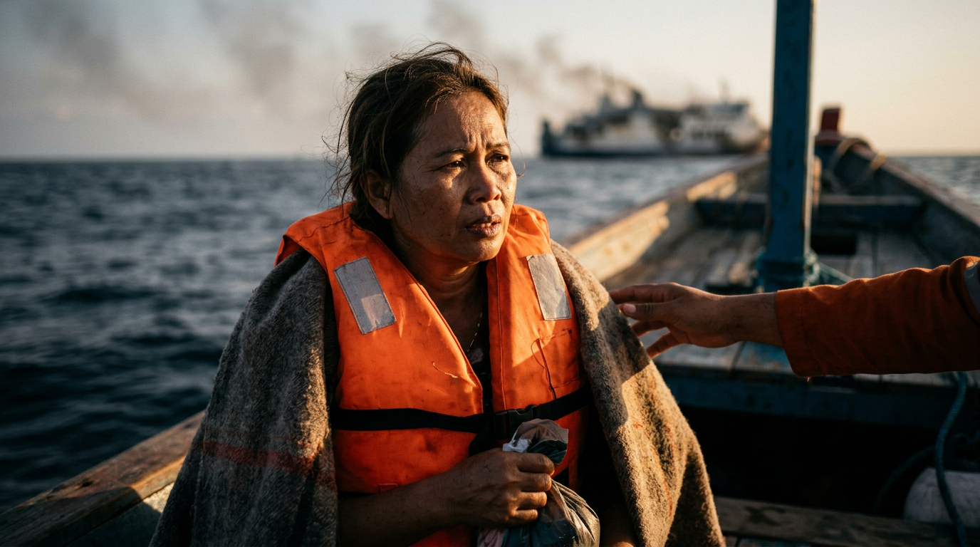 Dramatic Rescue Unfolds as Ferry Catches Fire Off Bali Coast