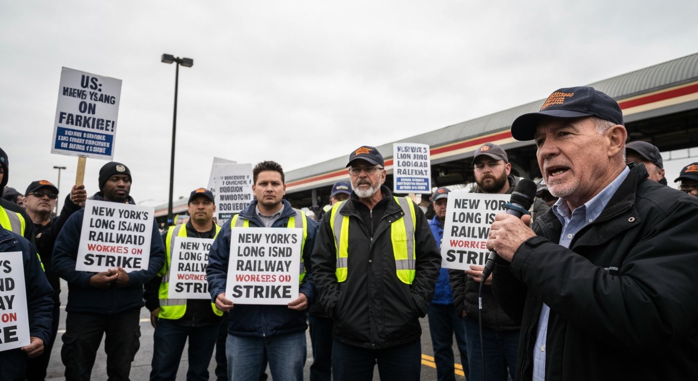 Long Island Rail Road Grinds to Halt as Workers Initiate Historic Strike, Crippling Region