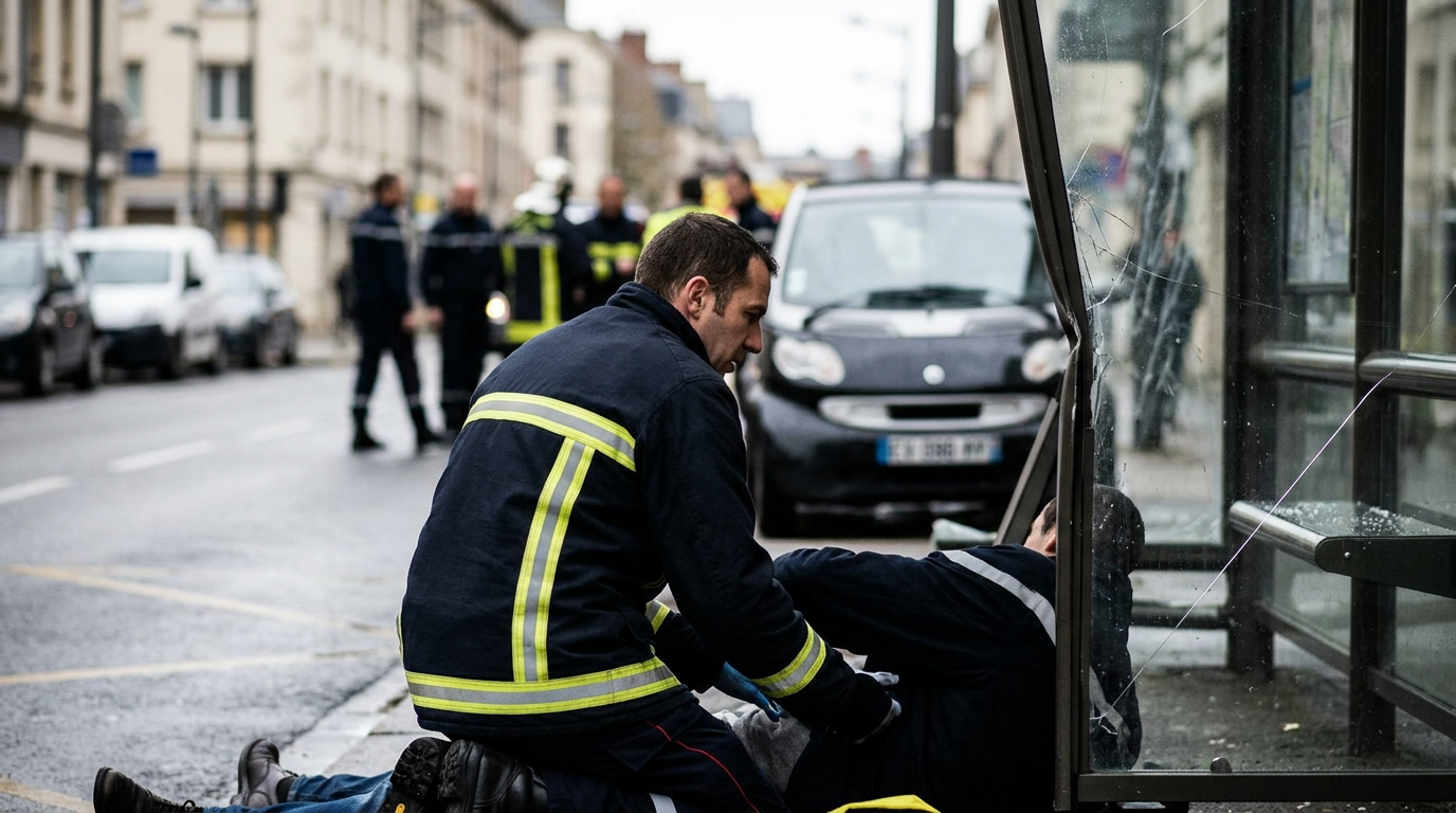 Car Plows Into Crowd at Caen Bus Stop, Leaving Two Dead and Multiple Injured