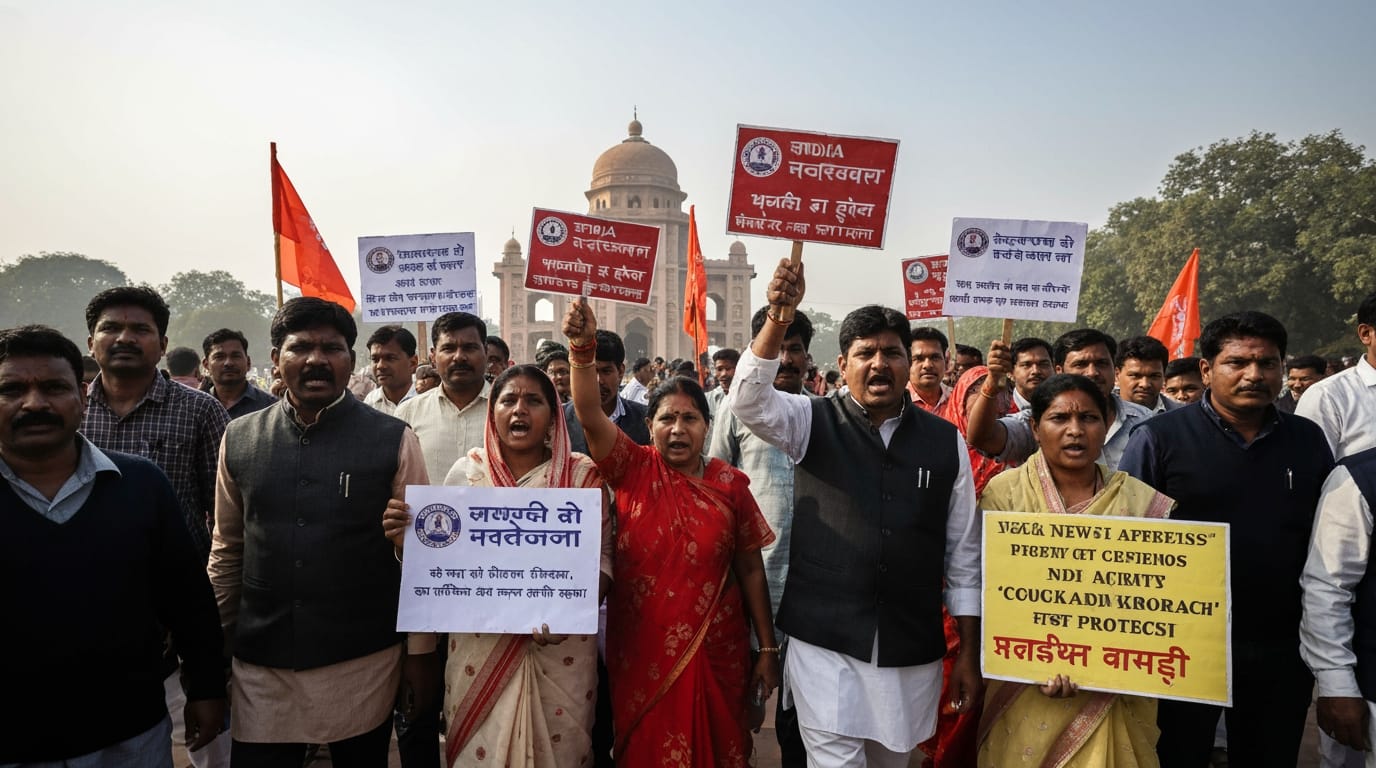 "Cockroach" Party Swarms Jantar Mantar in Delhi, Demanding Accountability Amidst Youth Frustration