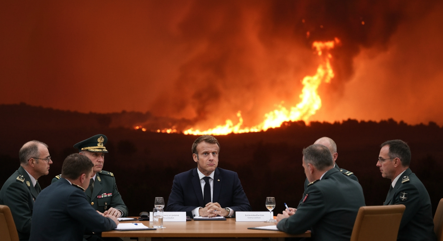 Crisis Engulfs France: Macron Convenes Emergency Talks as Wildfires Ravage Nation, Forcing Mass Evacuations